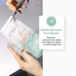 Babily® - Moedermelk Bewaarzakjes - 120 Stuks - Borstvoeding Bewaarzakje - Melkzakjes - 240 Ml - Met Dubbele Sluiting En Schenktuit -Jollein Winkel 1200x1200 762