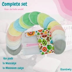 Zoogcompressen Wasbaar Met Etui En Waszakje - Wasbare Borstcompressen - 16 Stuks - ø12cm -Jollein Winkel 1200x1200 783