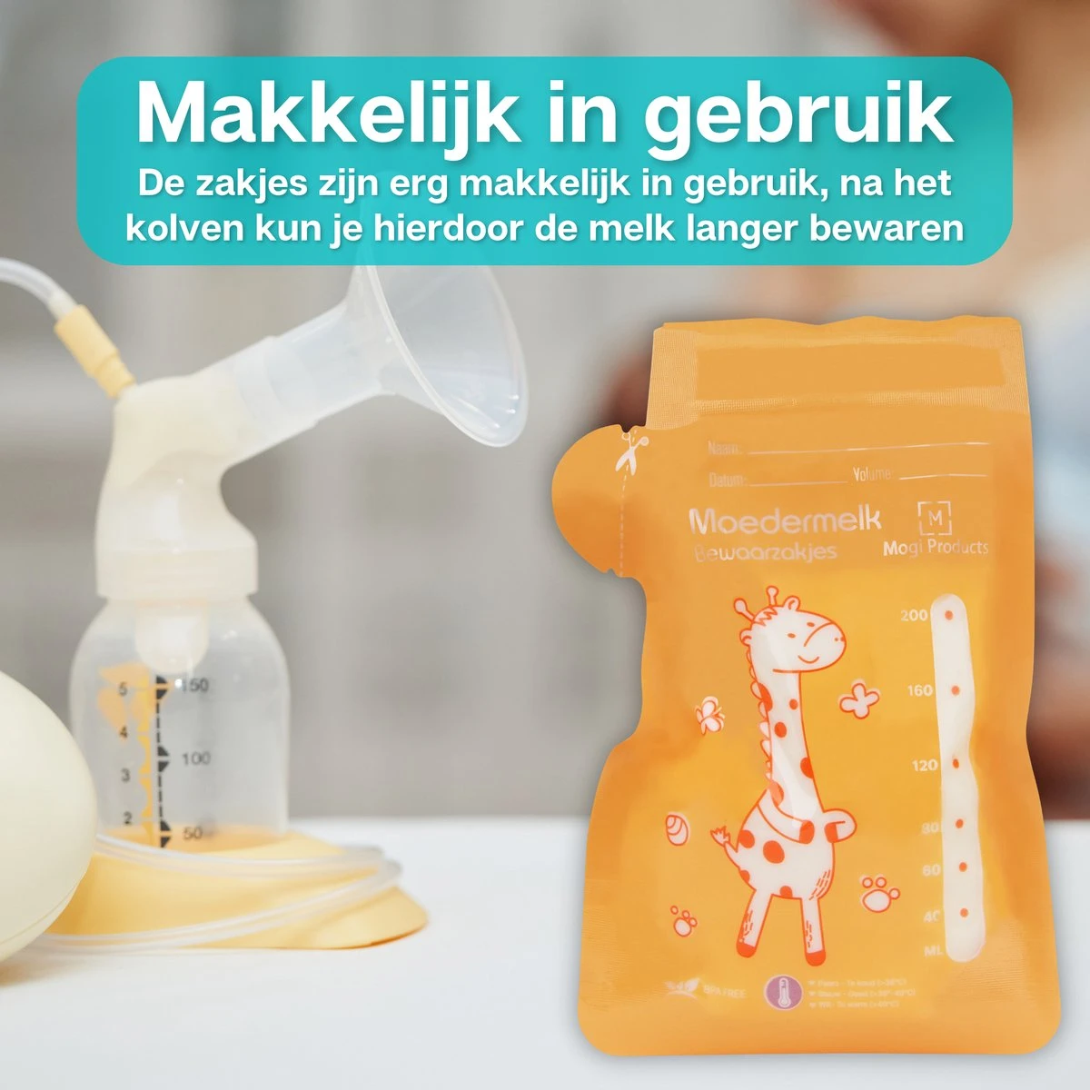 Mogi Products-Moedermelk Bewaarzakjes - 130 Stuks- Met Schenktuit - Borstvoeding Bewaarzakjes - Lekvrij - Koelkast En Vriezer - BPA Vrij - 200 Ml 7 Mogi Products-Moedermelk Bewaarzakjes - 130 Stuks- Met Schenktuit - Borstvoeding Bewaarzakjes - Lekvrij - Koelkast En Vriezer - BPA Vrij - 200 Ml - Afbeelding 7