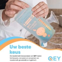 120 Stuks - Moedermelk Bewaarzakjes - Borstvoeding Zakjes - QEY (BPA Vrij) 11 120 Stuks - Moedermelk Bewaarzakjes - Borstvoeding Zakjes - QEY (BPA Vrij) -Jollein Winkel 1200x1200 805