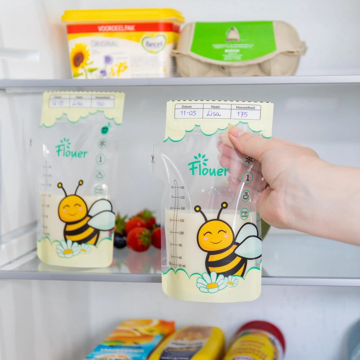 Flouer Moedermelk Bewaarzakjes Met Schenktuit - Extra Groot - 240 Ml - 100 Stuks - Borstvoeding Bewaarzakje - Borstvoeding Zakjes 10 Flouer Moedermelk Bewaarzakjes Met Schenktuit - Extra Groot - 240 Ml - 100 Stuks - Borstvoeding Bewaarzakje - Borstvoeding Zakjes - Afbeelding 10