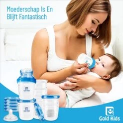 Gold Kids Moedermelk Bewaarbekers Voor Babyvoeding – Compleet Pakket Inclusief Adapter En Speen - Bewaarbakjes 10 Gold Kids Moedermelk Bewaarbekers Voor Babyvoeding – Compleet Pakket Inclusief Adapter En Speen - Bewaarbakjes -Jollein Winkel 1200x1200 815