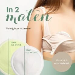 NATURE'S Groove Wasbare Zoogcompressen - Cup AA T/m C - Borstcompressen Wasbaar - Incl Waszakje En Opbergetui - 16 Stuks - Wit -Jollein Winkel 1200x1200 862