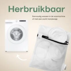 NATURE'S Groove Wasbare Zoogcompressen - Cup AA T/m C - Borstcompressen Wasbaar - Incl Waszakje En Opbergetui - 16 Stuks - Wit -Jollein Winkel 1200x1200 866