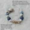 Babybeads - Speenkoord Met Naam - Donkerblauw Met Grijs - Gepersonaliseerd Kraamcadeau