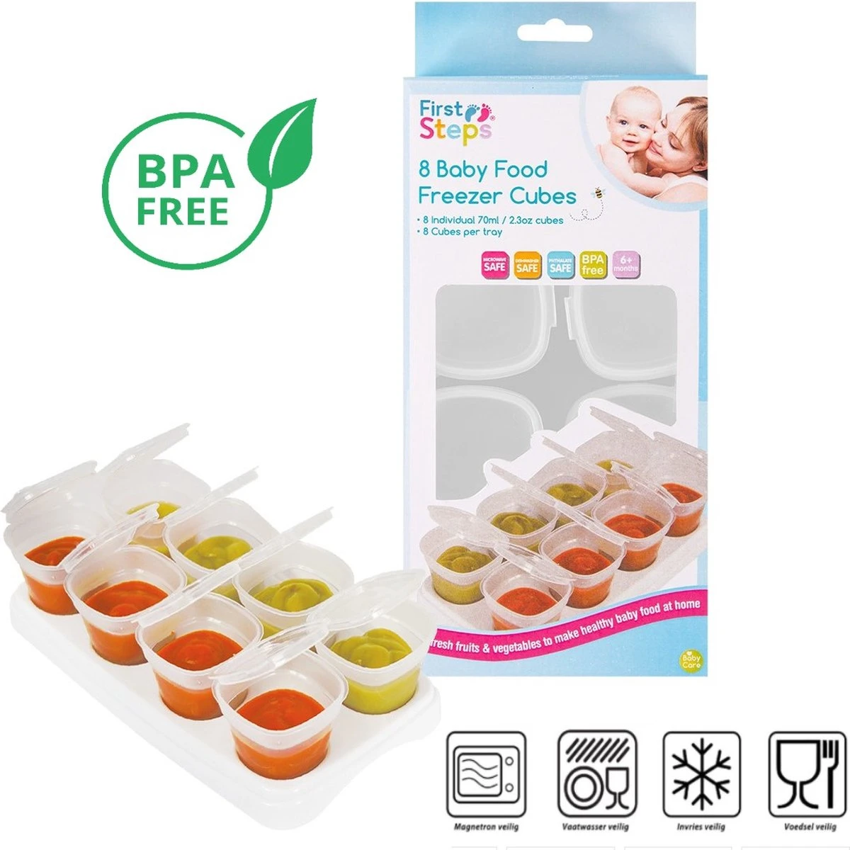 FIRST STEPS - Borstvoeding En Babyvoeding Bewaarbakjes - Babyvoeding Invriezen In Diepvriesbakjes 1 FIRST STEPS - Borstvoeding En Babyvoeding Bewaarbakjes - Babyvoeding Invriezen In Diepvriesbakjes