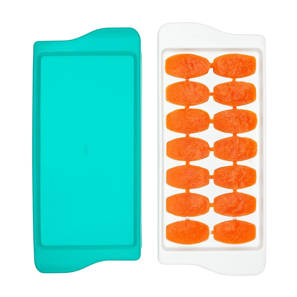 OXO Tot Babyvoeding Diepvriesbakjes - Babyvoeding Bewaarbakjes - Diepvriesbakjes Met Deksel- 14x22 Ml - Teal 3 OXO Tot Babyvoeding Diepvriesbakjes - Babyvoeding Bewaarbakjes - Diepvriesbakjes Met Deksel- 14x22 Ml - Teal - Afbeelding 3