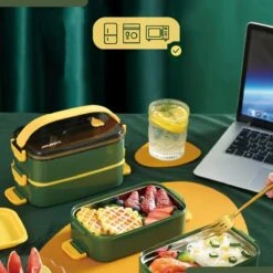 Buxibo - Multifunctionele Stapelbare Lunch Box - Bento Box - Lekvrije Voedsel Container Met Handvat - 4-Laags - Anti - Overflow - Geïsoleerde Maaltijd Box Voor Werk/Kantoor/School - Roestvrijstaal - Groen - 2800ML 23 Buxibo - Multifunctionele Stapelbare Lunch Box - Bento Box - Lekvrije Voedsel Container Met Handvat - 4-Laags - Anti - Overflow - Geïsoleerde Maaltijd Box Voor Werk/Kantoor/School - Roestvrijstaal - Groen - 2800ML -Jollein Winkel 1200x1200 996