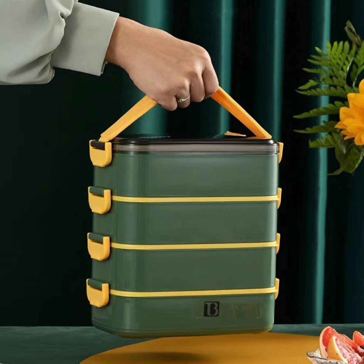 Buxibo - Multifunctionele Stapelbare Lunch Box - Bento Box - Lekvrije Voedsel Container Met Handvat - 4-Laags - Anti - Overflow - Geïsoleerde Maaltijd Box Voor Werk/Kantoor/School - Roestvrijstaal - Groen - 2800ML 9 Buxibo - Multifunctionele Stapelbare Lunch Box - Bento Box - Lekvrije Voedsel Container Met Handvat - 4-Laags - Anti - Overflow - Geïsoleerde Maaltijd Box Voor Werk/Kantoor/School - Roestvrijstaal - Groen - 2800ML - Afbeelding 9