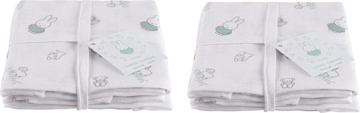 Nijntje - Monddoekjes Hydrofiel Grass - Groen (2 Packs) 1 Nijntje - Monddoekjes Hydrofiel Grass - Groen (2 Packs)