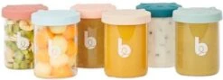 Babymoov ISY Bowls - 6 Glazen Bewaarpotjes - 250 Ml -Jollein Winkel 1200x430 3