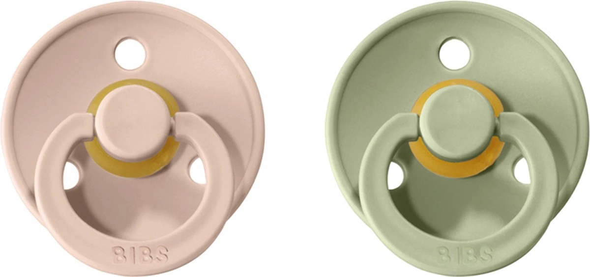 Bibs Fopspeen - Maat 3 18-24 Maanden - 2 Stuks - Blush - Sage* 1 Bibs Fopspeen - Maat 3 18-24 Maanden - 2 Stuks - Blush - Sage*