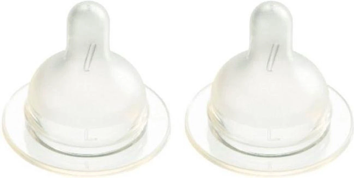 Difrax Flessenspeen Wide Voor Brede Babyflessen - Maat Large - 2 Stuks 1 Difrax Flessenspeen Wide Voor Brede Babyflessen - Maat Large - 2 Stuks