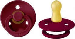 BIBS Fopspeen -RUBY - Maat1 - T1 Leeftijd: 0-6 Maanden | Newborn | Rood | Pacifier
