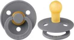 BIBS Fopspeen Maat 1 0-6 Maanden Oker Geel & Smoke - Natuurrubber Baby Speen 2 Stuks -Jollein Winkel 1200x655 1