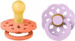 BiBS - Boheme Pacifier - Stage 1 Fopspeen - 2 Stuks - Papaya / Violet Sky
