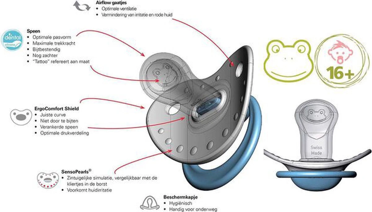Bibi Happiness Bohemian DUO Dental Fopspeen Voordeelpack 16 Maanden Plus Blauw, Oranje 8 Bibi Happiness Bohemian DUO Dental Fopspeen Voordeelpack 16 Maanden Plus Blauw, Oranje - Afbeelding 8
