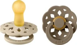BiBS - Boheme Pacifier - Stage 2 Fopspeen - 2 Stuks - Vanilla / Dark Oak