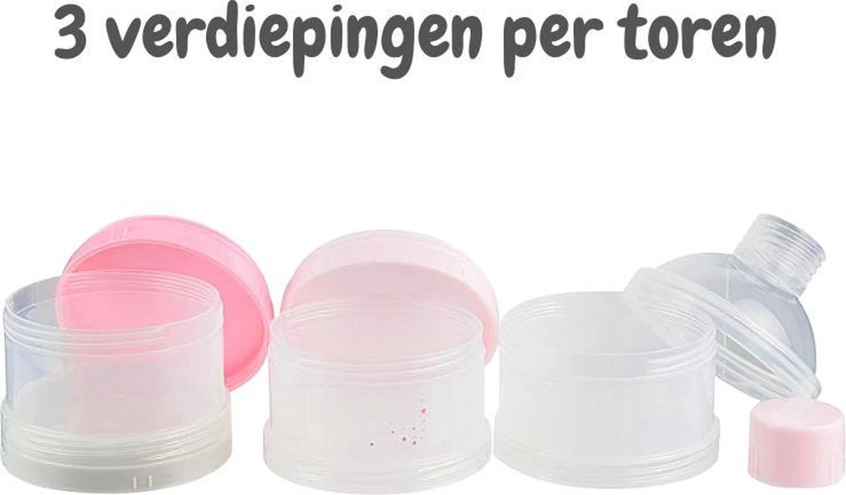 2x Poedertoren - Blauw - Toren Melkpoeder Doseerdoosjes - Bewaarbakjes – Voedingstoren - Baby - Melktoren Reisbox - Babyvoeding 2 2x Poedertoren - Blauw - Toren Melkpoeder Doseerdoosjes - Bewaarbakjes – Voedingstoren - Baby - Melktoren Reisbox - Babyvoeding - Afbeelding 2