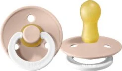 BIBS Fopspeen | T2 6-18 Maanden |Glow In The Dark Blush 2 Stuks !