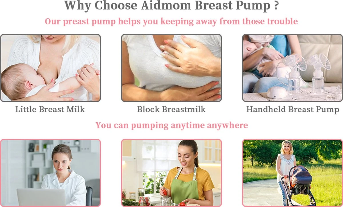 Aidmom - Set - Dubbele Elektrische Borstkolf – Rose – Oplaadbare Draagbare Borstkolf – Draadloze Borstkolven – BPA Vrij – Handsfree Kolven – 24mm – Borstvoeding – Set Van 2 Stuks 8 Aidmom - Set - Dubbele Elektrische Borstkolf – Rose – Oplaadbare Draagbare Borstkolf – Draadloze Borstkolven – BPA Vrij – Handsfree Kolven – 24mm – Borstvoeding – Set Van 2 Stuks - Afbeelding 8