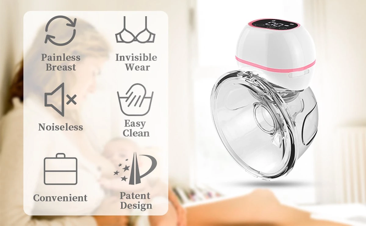 Aidmom - Set - Dubbele Elektrische Borstkolf – Rose – Oplaadbare Draagbare Borstkolf – Draadloze Borstkolven – BPA Vrij – Handsfree Kolven – 24mm – Borstvoeding – Set Van 2 Stuks 7 Aidmom - Set - Dubbele Elektrische Borstkolf – Rose – Oplaadbare Draagbare Borstkolf – Draadloze Borstkolven – BPA Vrij – Handsfree Kolven – 24mm – Borstvoeding – Set Van 2 Stuks - Afbeelding 7