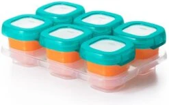 OXO Tot Babyvoeding Diepvriesbakjes - Babyvoeding Bewaarbakjes Met Deksel - 6x60 Ml- Teal 7 OXO Tot Babyvoeding Diepvriesbakjes - Babyvoeding Bewaarbakjes Met Deksel - 6x60 Ml- Teal -Jollein Winkel 1200x747