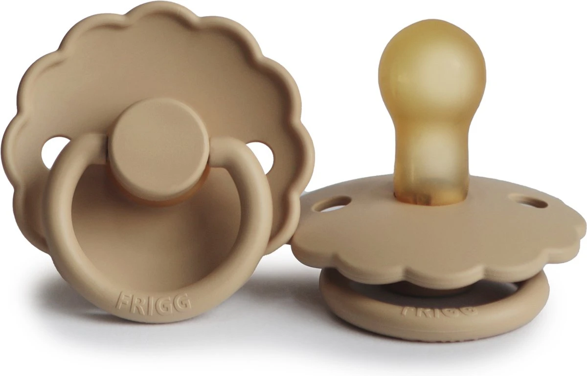 Frigg Fopspeen - Maat 1 0-6 Maanden - 3 Stuks - Daisy - Cream - Blush - Croissant 2 Frigg Fopspeen - Maat 1 0-6 Maanden - 3 Stuks - Daisy - Cream - Blush - Croissant - Afbeelding 2