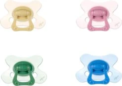 Difrax Fopspeen 20+ Maanden Natural - Geel/Roze/Groen/Blauw - 4 Stuks