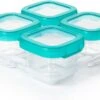 OXO Tot Babyvoeding Diepvriesbakjes - Bewaarbakjes Met Deksel -4x180 Ml- Teal