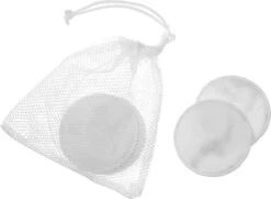 Carriwell Carriwel Zoogcompressen - Biokatoen - Wasbaar – Wit – 6 Stuks Met Wasnet -Jollein Winkel 1200x881