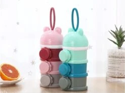Melkpoeder Toren [2 STUKS] - Babyvoeding Bewaarbakjes - Melkpoeder Doseerdoosjes - Kraam Cadeau - BPA Vrij / ROZE -Jollein Winkel 1200x898