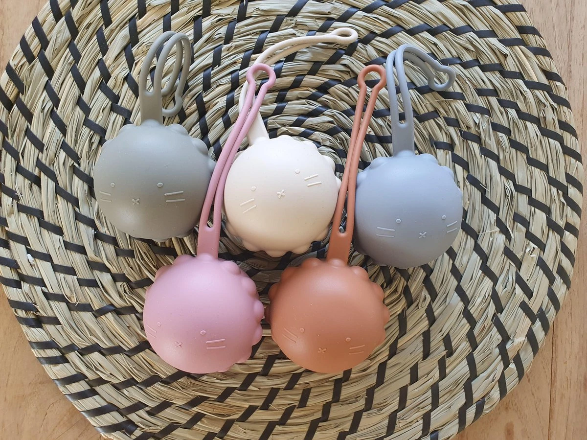 Speenhouder Zand - Fopspeen Opbergen In Een Makkelijk Speendoosjes - Siliconen Speenkoord Houder Voor Fopspeen 2 Speenhouder Zand - Fopspeen Opbergen In Een Makkelijk Speendoosjes - Siliconen Speenkoord Houder Voor Fopspeen - Afbeelding 2