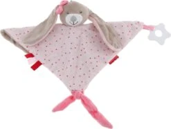 Merkloos Knuffeldoekje Konijn - Knuffeldoekje - Zacht Pluche - Knisper Oren - Belletje - Bijtring - Speenkoord -Jollein Winkel 1200x904 1