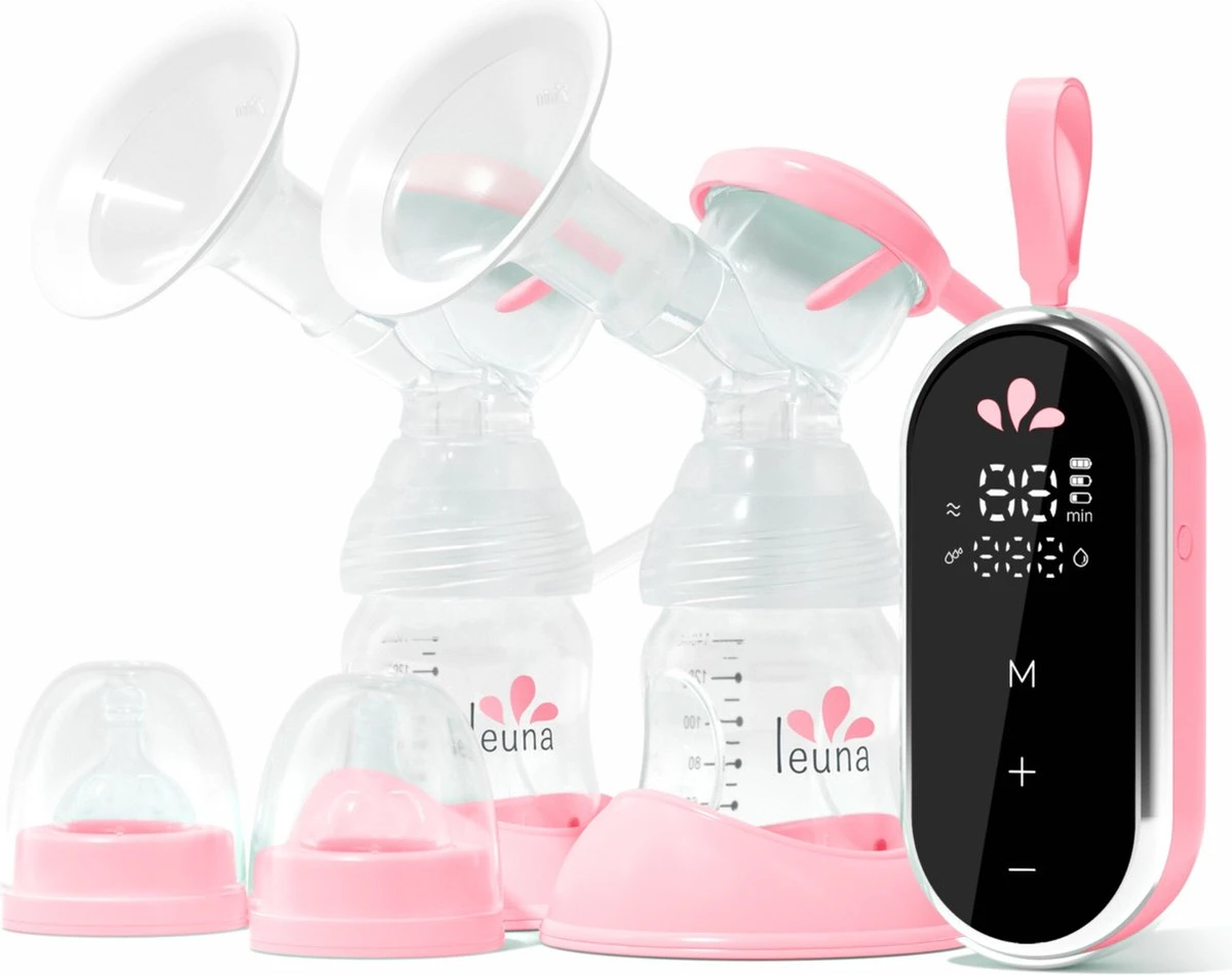 Leuna Comfort - Elektrische Borstkolf - Dubbele Borstkolf - Oplaadbare Accu - Gemakkelijk Schoonmaken - Stille Kolf - Kolfapparaat - Borstkolf - Borstkolven - Kolf - Roze 1 Leuna Comfort - Elektrische Borstkolf - Dubbele Borstkolf - Oplaadbare Accu - Gemakkelijk Schoonmaken - Stille Kolf - Kolfapparaat - Borstkolf - Borstkolven - Kolf - Roze