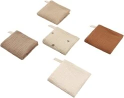 Lalieloe Spuugdoekjes - Monddoekjes - 5 Stuks - Beige - 23 X 23 Cm - Met Lusje -Jollein Winkel 1200x952 1