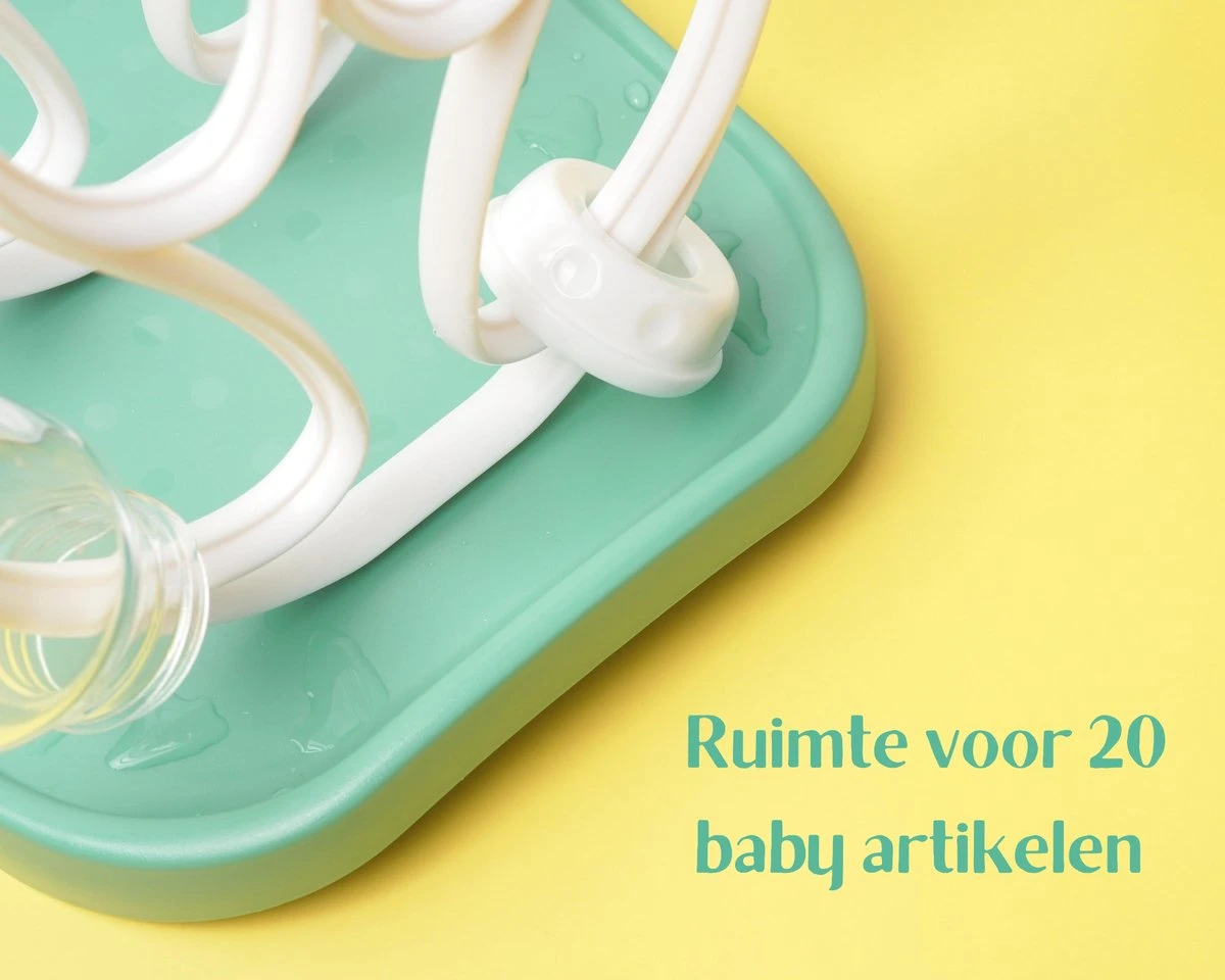Flouer Flessen Droogrek - Flessenrek Baby - Droogrek Flessen Baby - Drying Rack - Afdruiprek Babyfles - Groen 6 Flouer Flessen Droogrek - Flessenrek Baby - Droogrek Flessen Baby - Drying Rack - Afdruiprek Babyfles - Groen - Afbeelding 6