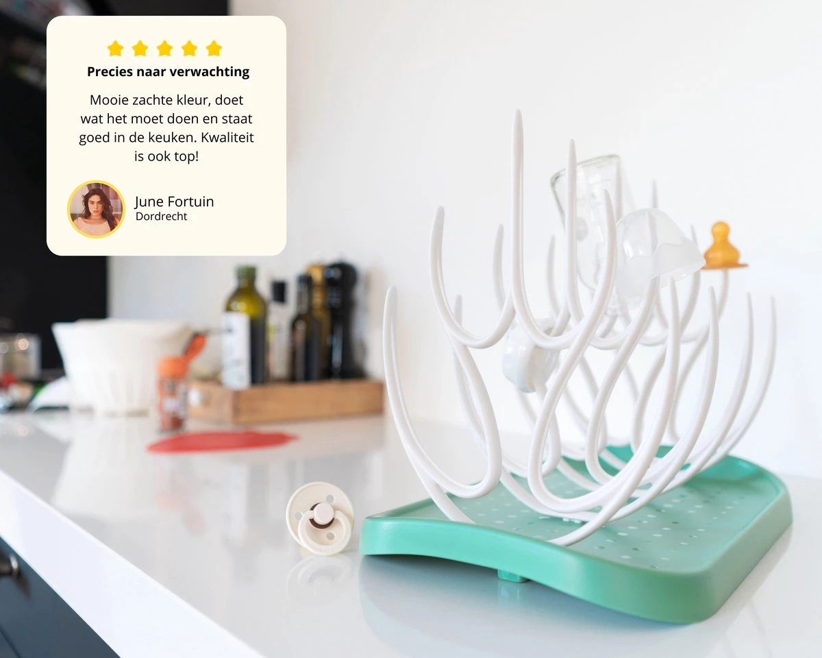 Flouer Flessen Droogrek - Flessenrek Baby - Droogrek Flessen Baby - Drying Rack - Afdruiprek Babyfles - Groen 9 Flouer Flessen Droogrek - Flessenrek Baby - Droogrek Flessen Baby - Drying Rack - Afdruiprek Babyfles - Groen - Afbeelding 9