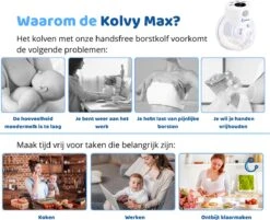 Kolvy® Max Draadloze Elektrische Borstkolf - Dubbel - Intelligente Kolfapparaten - Handsfree Breast Pump - USB Oplaadbaar - Professioneel - Incl. 3 Maten -Jollein Winkel 1200x977 4