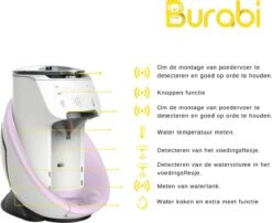 BURABI Automatische Baby Fles Maker | Fles Voeding Apparaat | Baby Senseo | Met App | Baby Verzorging | Baby Melk | Fles Bereiding | Babymelk | Baby Voeding -Jollein Winkel 1200x979 1