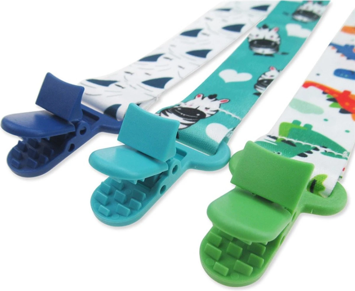 Set 3 Stuks Speenkoord - Funky Animal 3 Set 3 Stuks Speenkoord - Funky Animal - Afbeelding 3