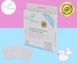 Pure Moms - Hydrogel Pads - Tepelbeschermers - NIEUW - 10 Stuks - Award Winnaar - Verkoeling Van Gevoelige Of Pijnlijke Tepels Helpt Bij Herstel - Direct Verkoelend Effect - Borstvoeding - Essentiële Hulp Als Nieuwe Moeder - Kraam Cadeau - Babyshower -Jollein Winkel 1200x993