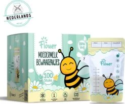Flouer Moedermelk Bewaarzakjes Met Schenktuit - Extra Groot - 240 Ml - 100 Stuks - Borstvoeding Bewaarzakje - Borstvoeding Zakjes