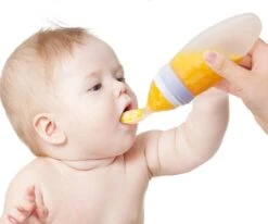 Baby Knijpfles - Baby Knijpfles Met Lepel - 90ml - Blauw - Feeding Spoon - Flesje Met Lepel - Knijpfles - Silicone - Babyfles - Roze -Jollein Winkel 1200x999 1