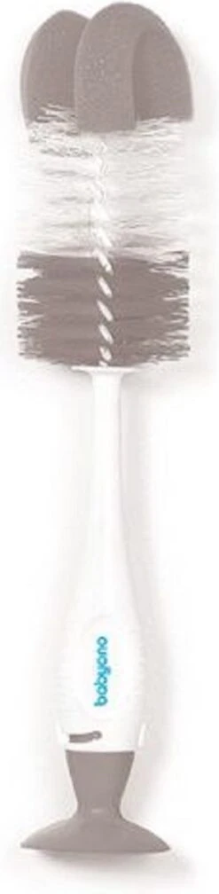Baby Ono Wit/Grijs Flessenborstel Met Spons & Zuignap 728/04
