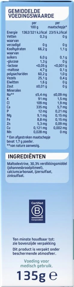 Nutrilon Nutriton – Bij Spugen Toe Te Voegen Aan Borst- En Flesvoeding – 135g -Jollein Winkel 310x1200