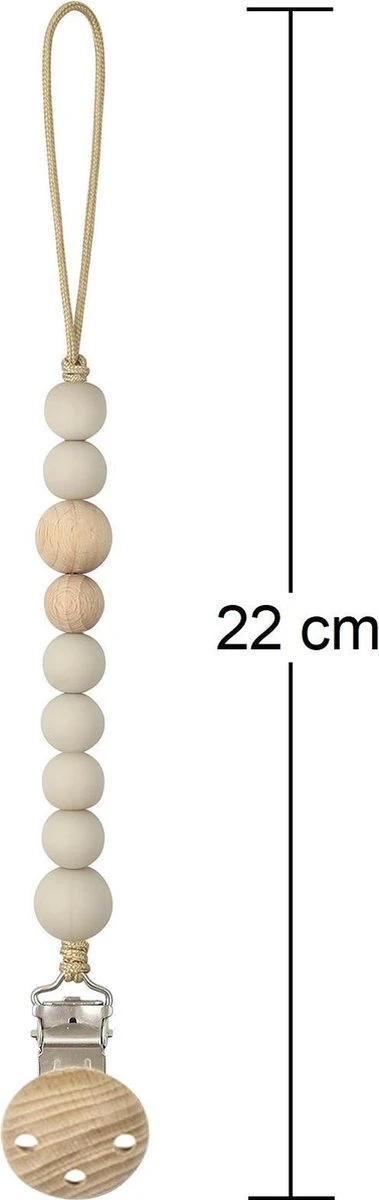 States&Klein Speenkoord - Pure Sand - Duurzaam - Kraamcadeau - Babyshower - Baby - Zand 2 States&Klein Speenkoord - Pure Sand - Duurzaam - Kraamcadeau - Babyshower - Baby - Zand - Afbeelding 2