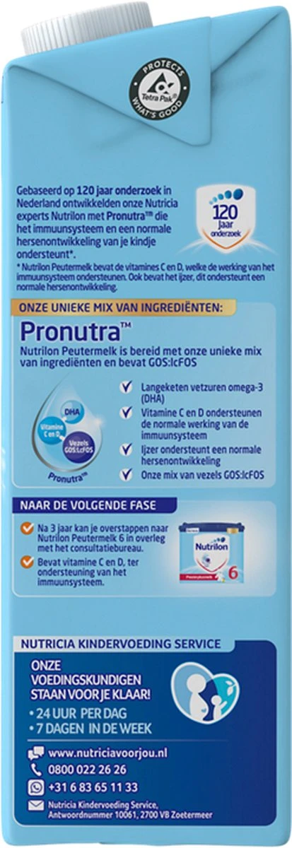 Nutrilon 5 Peutermelk Kant & Klaar - Van 2 Tot 3 Jaar - 4 X 1L 2 Nutrilon 5 Peutermelk Kant & Klaar - Van 2 Tot 3 Jaar - 4 X 1L - Afbeelding 2