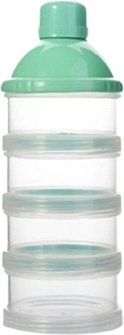 Babylatte® - Melkpoedertoren - BPA Vrij - Babypoeder Bewaarbakjes - Doseerdoosje -- Poedertoren - Babyuitzet – Kraamcadeau - Groen - 5-laags -Jollein Winkel 444x1200
