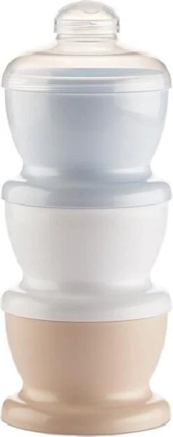 THERMOBABY® Melkpoeder Doseerdoosjes - Zacht Blauw / Wit / Zacht Kastanje